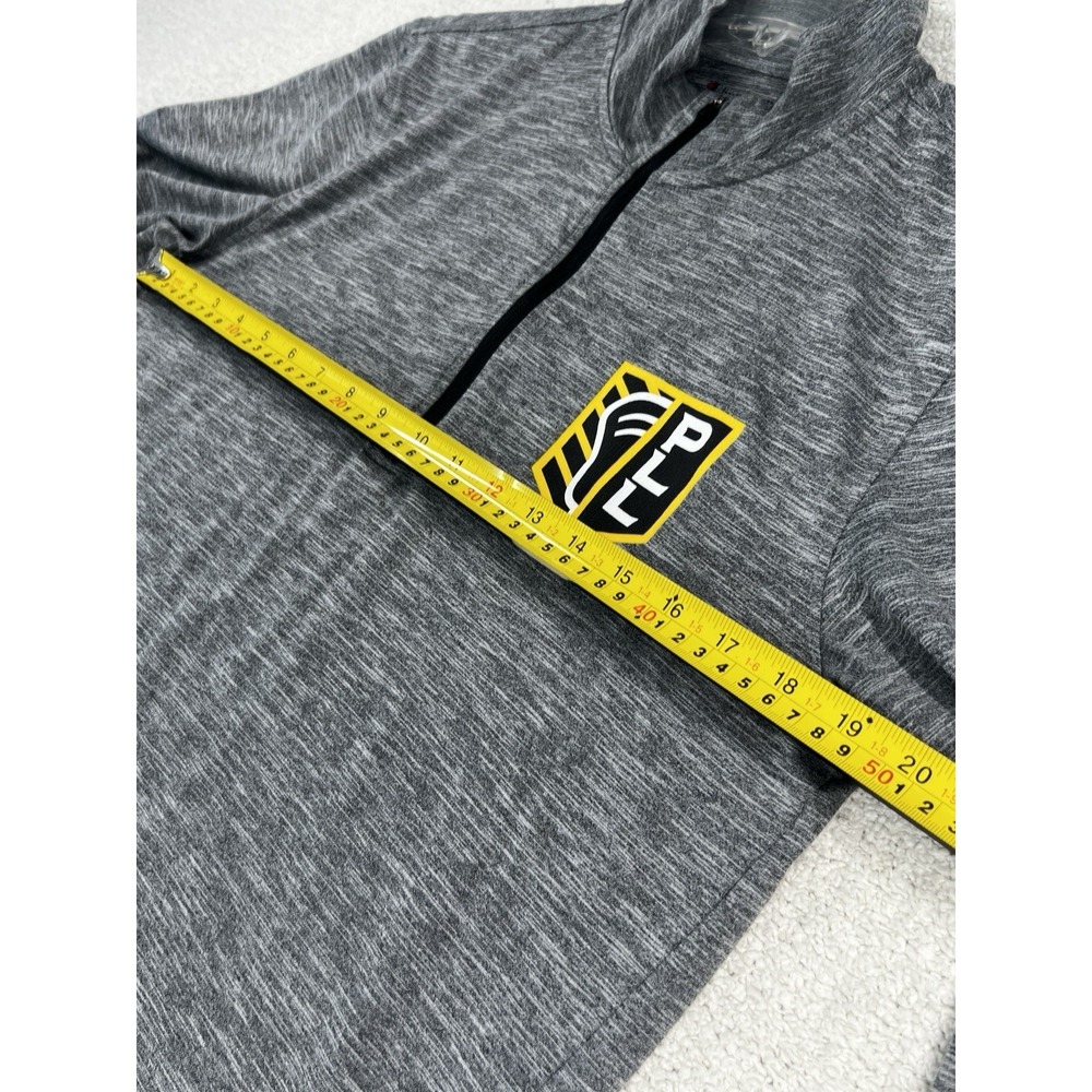 Champion Shirt Mens M Premier Lacrosse League PLL Quarter Zip Gray Long Sleeve - Picture 16 of 16